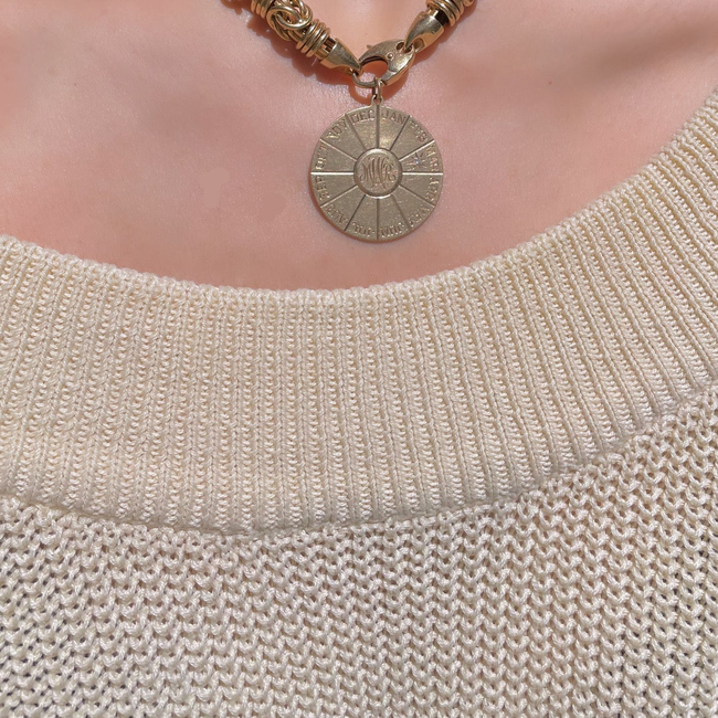 Vintage Tiffany 14K Diamond Calendar Charm-gallery-45118049059131