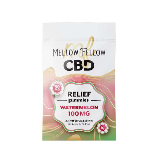 Relief CBD Gummies 100mg - Watermelon-gallery-39102591566030