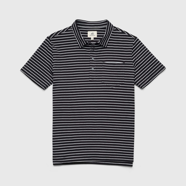 Michael Stripe Polo - Jet Black-gallery-42409663529218