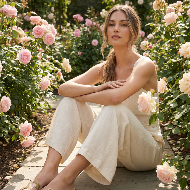 The Everlee | Rose Garden Floral H-Strap Summer Sandal-gallery-42465672036529