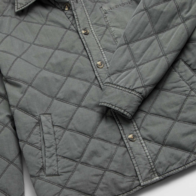 Lennon Quilted Shirt Jacket - Iron Gate Grey-gallery-44084812218626