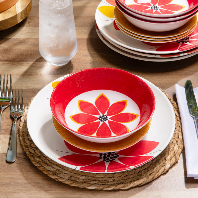 Melamine Everyday Tableware (12-Piece Set, 4 Place Settings)-gallery-53898145726836