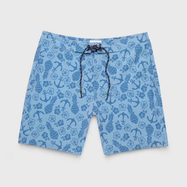 Duke 7.25” Tropical Boardshort - Blue Combo-gallery-42416407707906