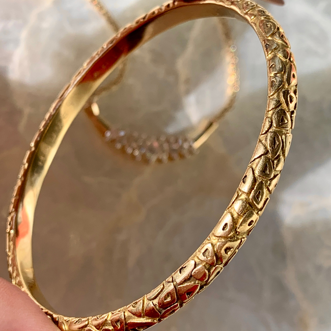 Vintage 1960s Chaumet 18K Carrouse Bangle-gallery-45118088282427