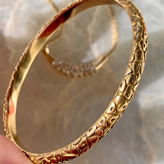 Vintage 1960s Chaumet 18K Carrouse Bangle-gallery-45118088282427