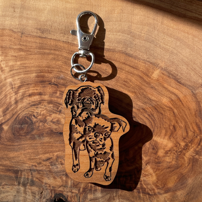 Custom Pet Portrait Keychain-gallery-48319539249474