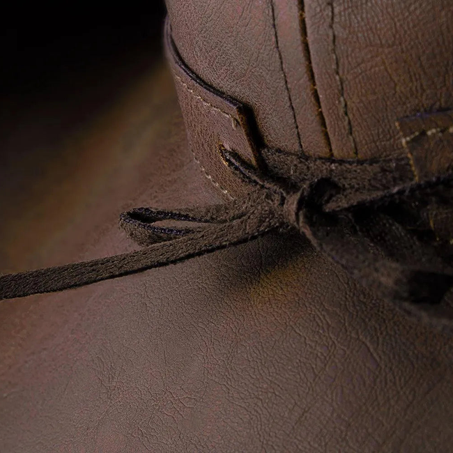 Deadwood Trading Broken Hill - Faux Leather Outback Hat-gallery-46122176381234