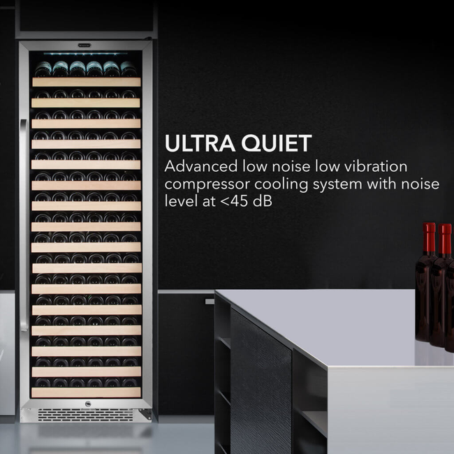 Whynter BWR-1662SD 24 in. Single-Zone 166-Bottle Wine Cooler Fridge with Display Rack Built-In Stain-gallery-48112889561336