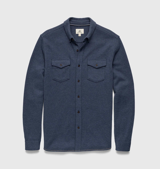 Rex Soft Knit Shirt - Navy Heather