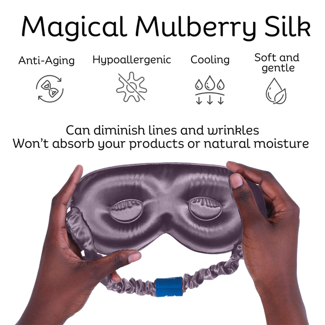 Sia Silk® Sleep Mask with extra deep eye cups for long lashes - Mauve-gallery-41923445326081