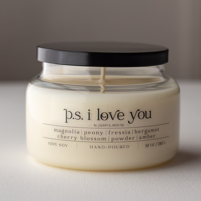 Magnolia + Peony Soy Candle PS I LOVE YOU -10 oz.-gallery-28906887315526