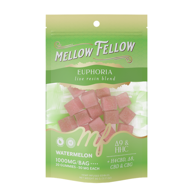 Euphoria Blend - Live Resin M-Fusions Edibles - Watermelon 1000mg-gallery-37570508587214