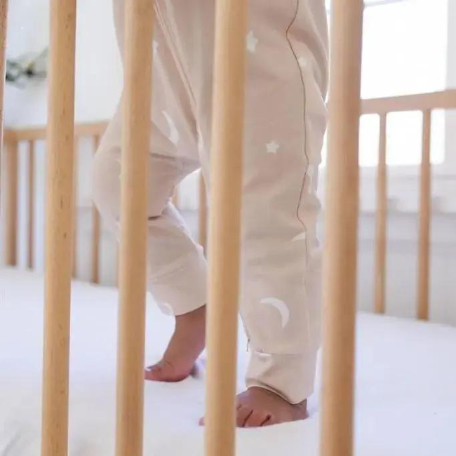 Moonlit Dreams Zipped Onesie (0–12 Months) – 100% Cotton Muslin Baby Sleepwear-gallery-46778671169769