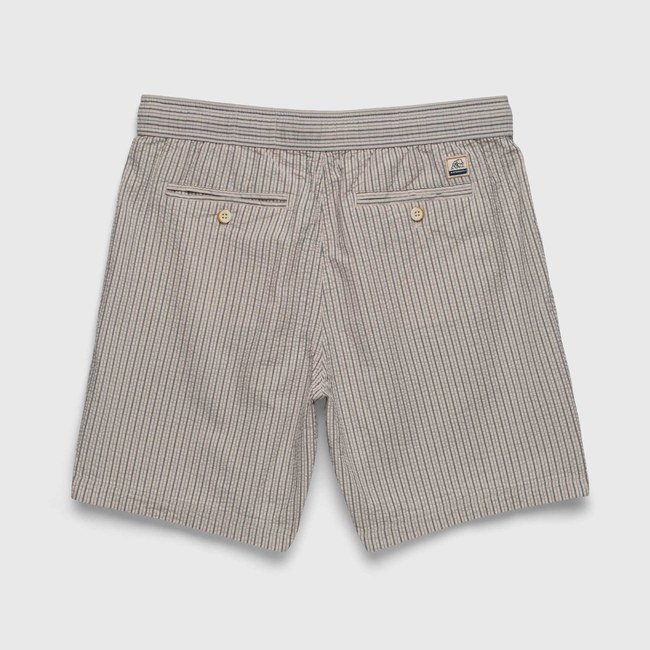 Tyler Crinkle Stripe Drawstring Short - Chinchilla-gallery-47041176535298