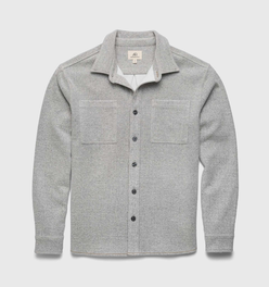 Louis Soft Textured Overshirt - Heather Grey