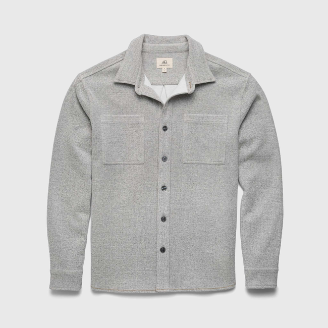Louis Soft Textured Overshirt - Heather Grey-gallery-44084264698114