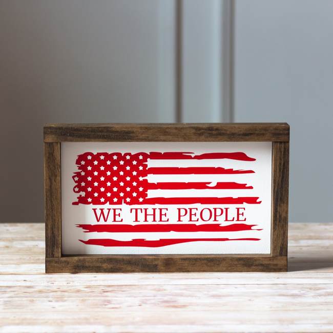 Patriotic Wall Sign We The People American Flag Red-gallery-28129107935302