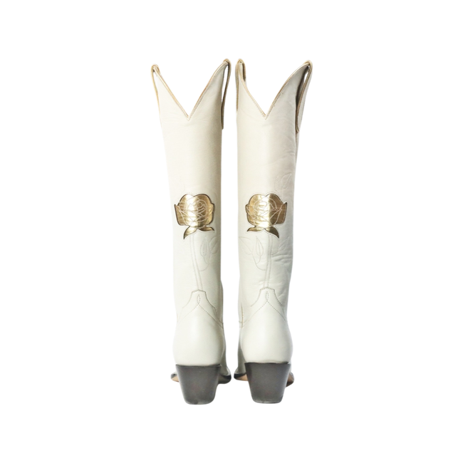 San Antonio Rose Cream + Gold Women's Cowboy Boot-gallery-35218462638261