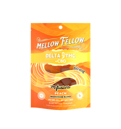 Microdose M-Fusions Gummies - Delta 9 THC + CBD 8ct 80mg - Peach
