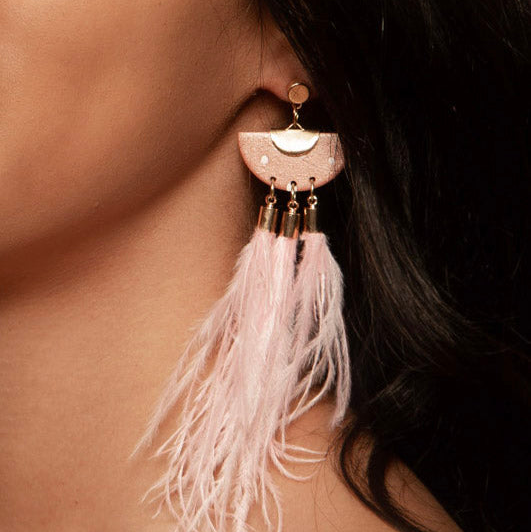 Blush Feather Dangle-gallery-17739292311704