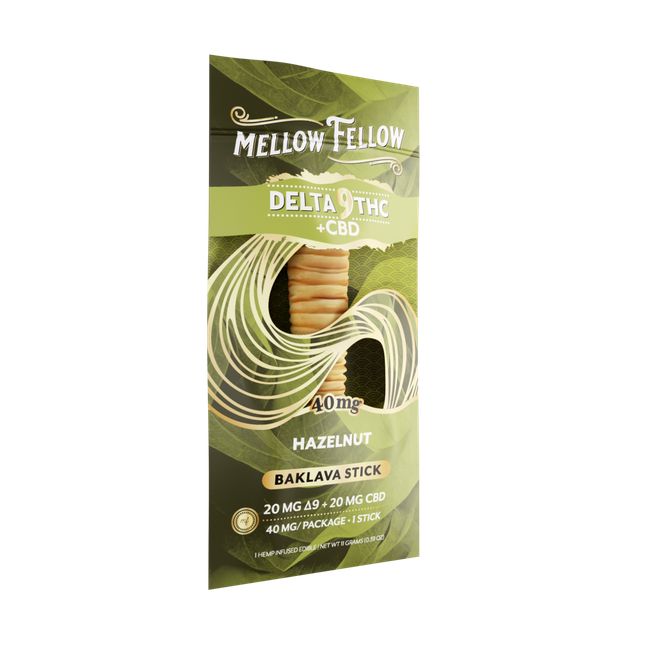 Delta 9 THC + CBD Baklava Sticks - Hazelnut 40mg-gallery-37933099548878