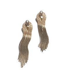 Gold Chain Tassel with Pearl