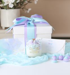 Shine Bright Happy Birthday Gift Bundle Candle +Wax Melts + Wish Card