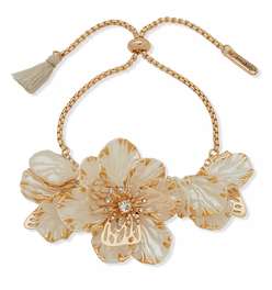 Multi-Stone Flower Slider Bracelet