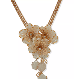 Multi-Stone Large Flower Frontal Necklace