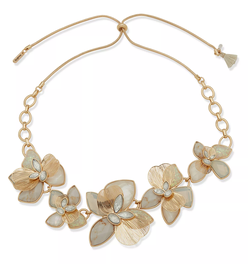 Multi-Stone Flower Frontal Necklace