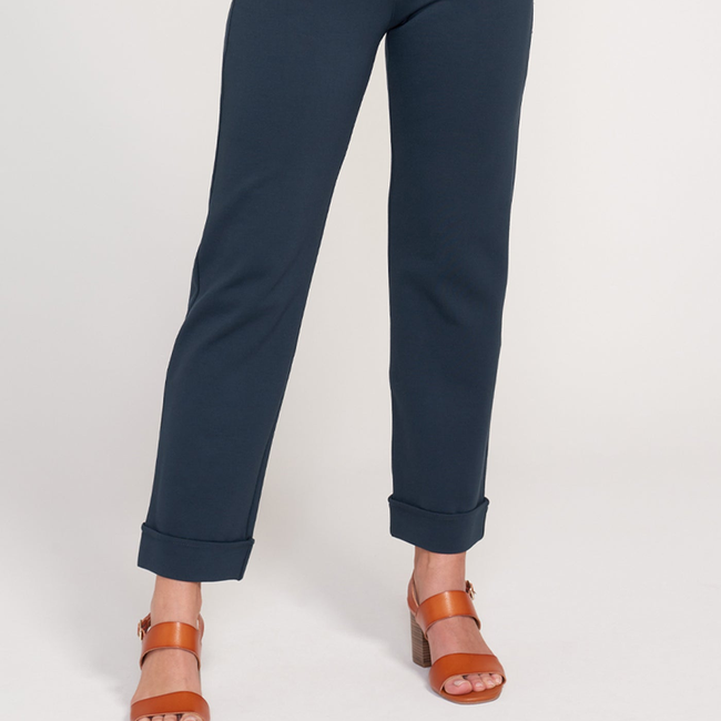 Easy Crop Trouser | Straight (Navy)-gallery-40792960893180