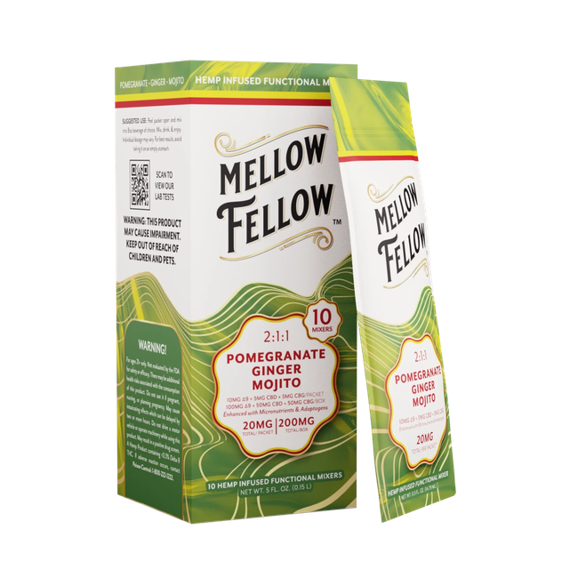 Delta 9 + CBD & CBG Mixers 10pc - Pomegranate Ginger Mojito-gallery-38754497069262