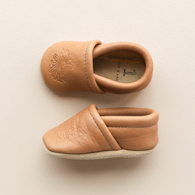 Birth Flower Slip-on Baby Shoes - Caramel-gallery-48586688692544