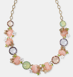 Butterfly & Mixed Stone 16" Statement Necklace