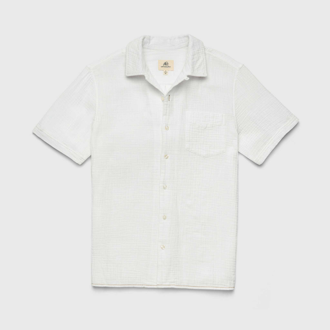 Mariner Camp Collar Shirt - White-gallery-42414895137026