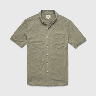 Tony Burnout Knit Shirt - Lichen Green