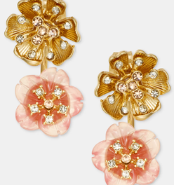Coral Flower Front Earrings