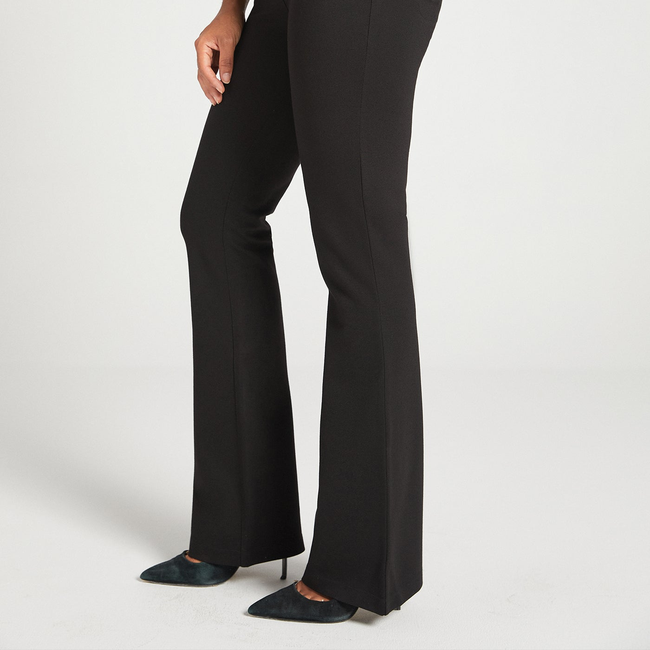 Two-Pocket Dress Pant Yoga Pant | Bootcut (Black)-gallery-41954283225340