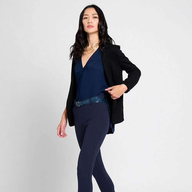 Classic Dress Pant Yoga Pant | Skinny (Navy)-gallery-38994360271100