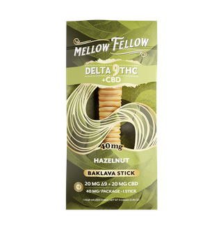 Delta 9 THC + CBD Baklava Sticks - Hazelnut 40mg