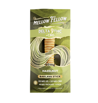 Delta 9 THC + CBD Baklava Sticks - Hazelnut 40mg