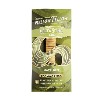 Delta 9 THC + CBD Baklava Sticks - Hazelnut 40mg