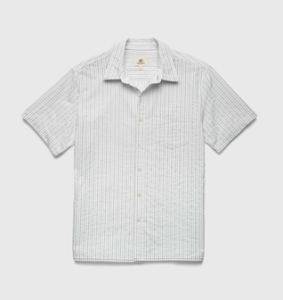 Joseph Crinkle Stripe Shirt - White Navy
