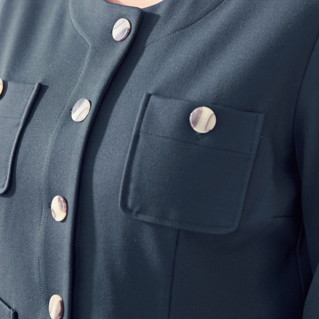 Collarless Jacket (Navy)-gallery-43761965400316