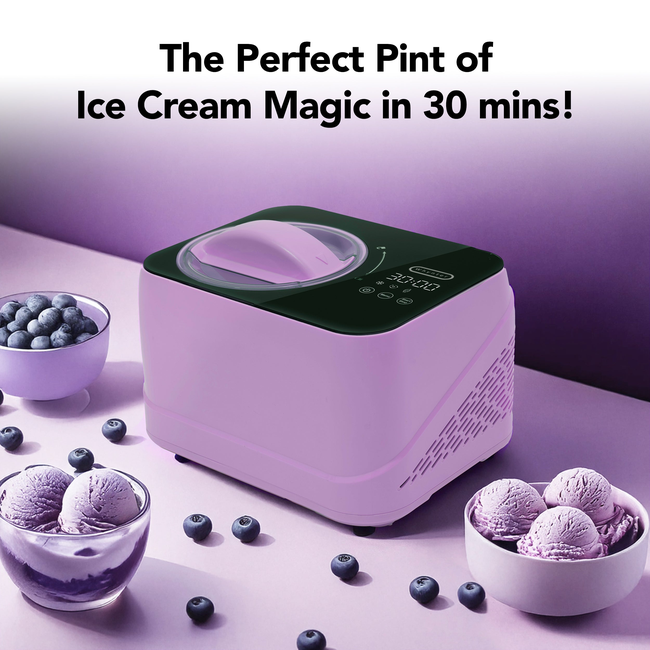 Whynter 0.8 Quart Compact Automatic Ice Cream Maker with Stainless Steel Bowl, Lilac Haze ICM-080-LH-gallery-45332519321848