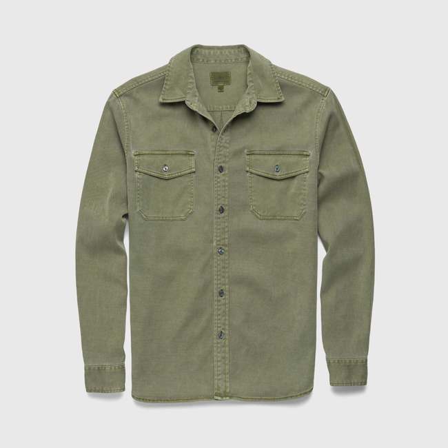 Jeb Tencel Shirt - Lichen Green-gallery-44067650797826