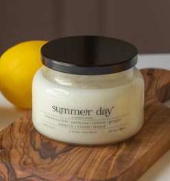 Summer Day Scented Soy Candle | Honeysuckle + Jasmine + Ginger - 10 oz