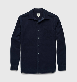 Brian Corduroy Shirt - Navy Blazer