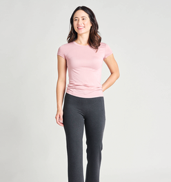 Boot-Cut | Two-Pocket Dress Pant Yoga Pants (Charcoal)