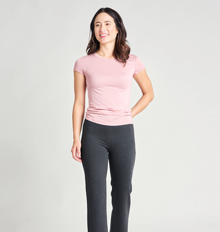 Boot-Cut | Two-Pocket Dress Pant Yoga Pants (Charcoal)